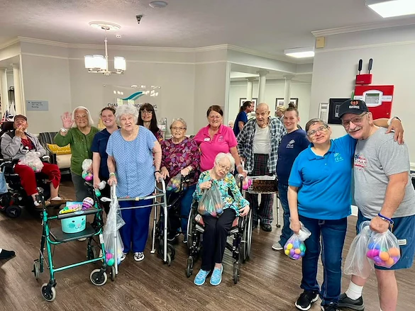 Charter Senior Living of Cleveland residents enjoy an Easter celebration