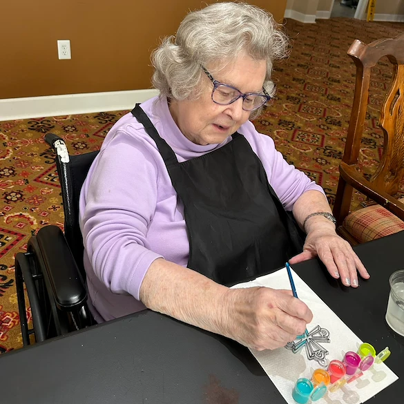 Highgrove at Tates Creek Lexington, KY, resident activity - painting