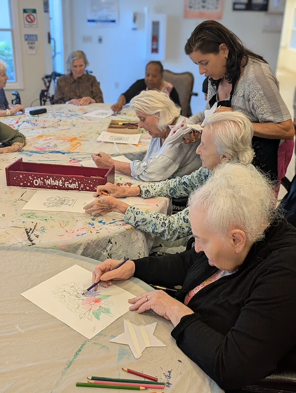 Activities and entertainment are thoughtfully designed to cater our residents’ needs.  The programs prioritize safety, engagement, cognitive stimulation, and emotional well-being.