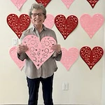 Jordan Oaks Gracious Retirement Living Hawthorn Senior Independent Living in Cary, North Carolina resident during Valentine's Day