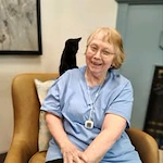 The Oaks At Lebanon Senior Living Community in Lebanon, Oregon resident with a black kitten