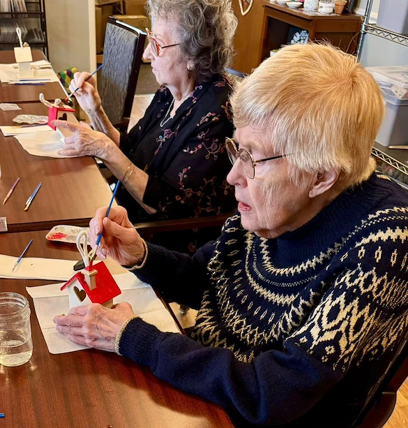 The Forum at The Crossing resident activity - painting