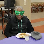 Avina of Milwaukee Senior Living assisted living and independent living in Milwaukee, WI, resident dressed for a celebration