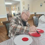 Ascension Living Via Christi Village Ponca City Senior Living in Ponca City, Oklahoma resident painting
