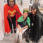 The Barclay at Tuckahoe residents celebrating National Super Hero Day