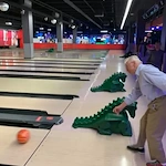 Willowbrook Place Senior Assisted Living Memory Care in Littleton, CO resident bowling