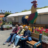 Covenant Living at Mount Miguel in Spring Valley, CA, residents smiling during an outing