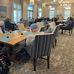 The Barclay at Little River residents being entertained with music