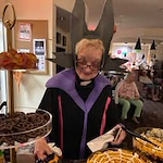 Pioneer Ridge Gracious Retirement Living Hawthorn Senior Independent Living in McKinney, Texas resident dressed up for Halloween