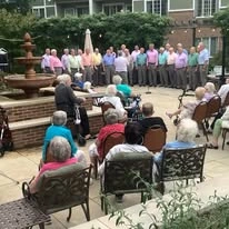 Colonial Gardens Gracious Retirement Living Hawthorn Senior Independent Living in Beverly, Massachusetts residents outside