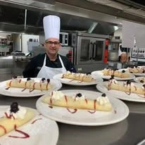 Heatherwood Gracious Retirement Living Hawthorn Senior Independent Living in Tewksbury, Massachusetts chef making crepes