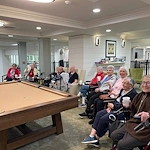 Charter Senior Living of Brookfield residents enjoy gathering together