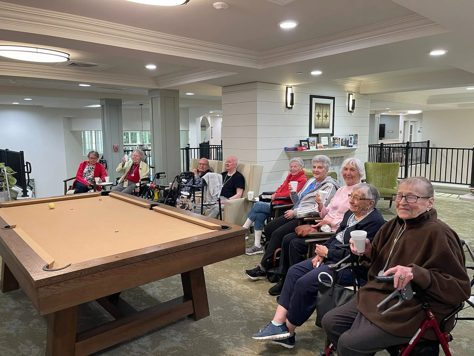 Charter Senior Living of Brookfield residents enjoy gathering together