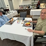 Bartlett Reserve independent living in Durham, NC, residents dining together