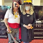 The Carriage House Gracious Retirement Living Hawthorn Senior Independent Living in Oxford, Florida residents dressed up for Halloween