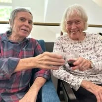 The Oaks At Lebanon Senior Living Community in Lebanon, Oregon residents saying cheers