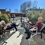 KindCare at Bristol, CT, residents enjoying time outdoors