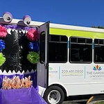 Decorated bus