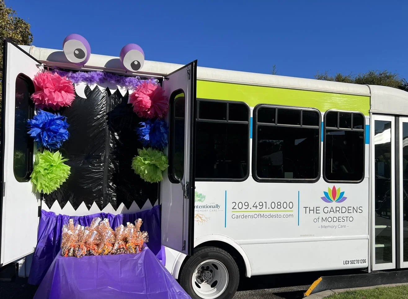 Decorated bus