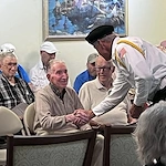 Some of the residents of Village at the Oaks were honored at their Veteran's Day Program