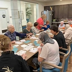 The Blake at Panama City Beach residents enjoyed Craft Corner with Peggy making easter cards