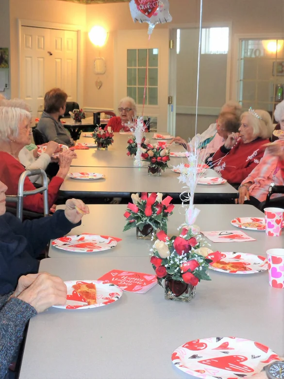Hawthorne Woods by New Perspective in Washington, PA, residents enjoying a Valentine's celebration