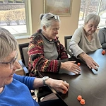 Residents of the Waters of Edina play a new board game