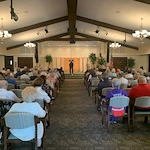 Covenant Living at Mount Miguel in Spring Valley, CA, residents enjoying entertainment