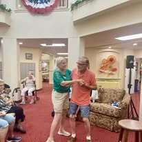 Willow Creek Gracious Retirement Living Hawthorn Senior Independent Living in Chesapeake, Virginia residents dancing