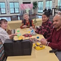 Wilshire Estates Gracious Retirement Living Hawthorn Senior Independent Living in Silver Spring, Maryland residents chating