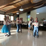 Ascension Living Alexian Village Tennessee Senior Living, independent living, assisted living, memory care, and continuing care retirement community (CCRC) in Signal Mountain, TN, residents in a dance class