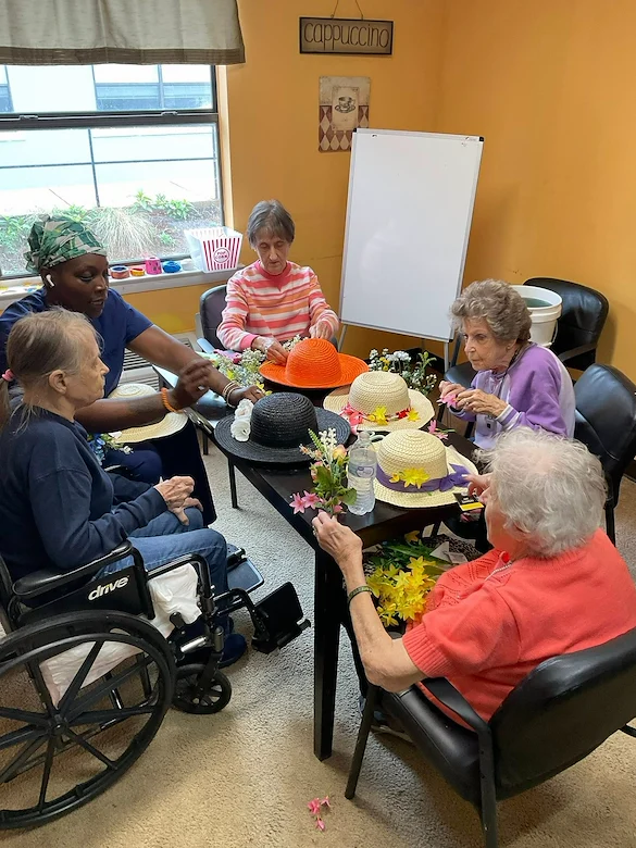 Charter Senior Living of Chattanooga resident activity - crafting