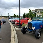 Springwood Landing Gracious Retirement Living Hawthorn Senior independent Living in Vancouver, Washington residents at a classic car show