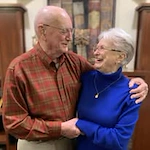 Mulligan Park Gracious Retirement Living Hawthorn Senior Independent Living in Tallahassee, Florida resident couple hugging