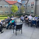 Beachwood Commons by New Perspective in Beachwood, OH, residents socializing outside