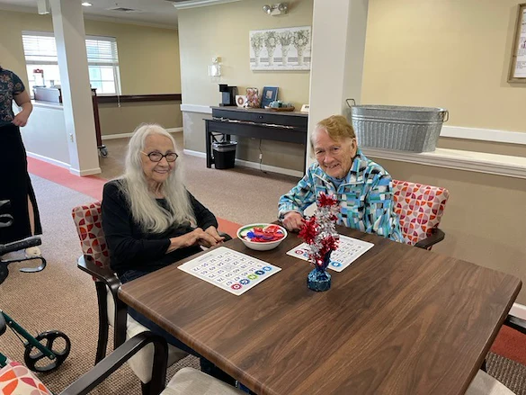 Pathfinder Senior Living in Fremont, NE, residents playing Bingo