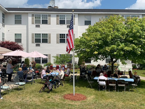 Mercy Village residents enjoy celebrating outside