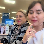 Our lovely caregiver with her client.