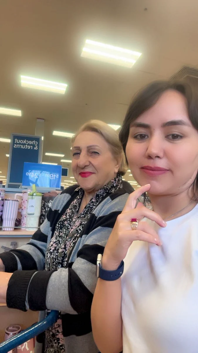 Our lovely caregiver with her client.