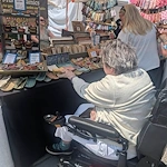 Charter Senior Living of Bay City resident enjoys an outing to a market