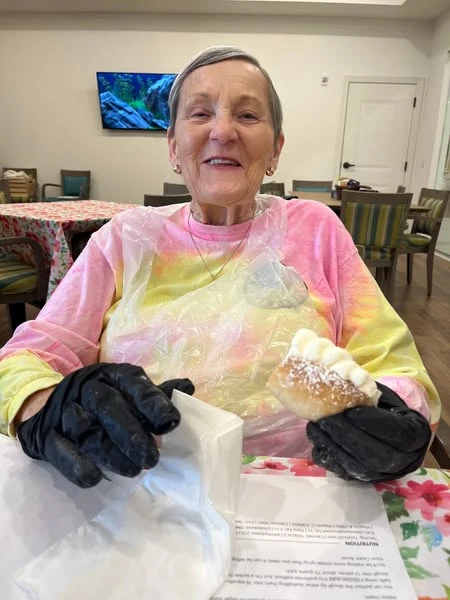 Residents of The Blake at Miramar Beach make a Scottish treat at the Blake Bakers event