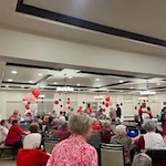 Valentine's Day party at Osprey Heights Gracious Retirement Living Hawthorn Senior Independent Living in Valrico, Florida