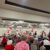 Valentine's Day party at Osprey Heights Gracious Retirement Living Hawthorn Senior Independent Living in Valrico, Florida