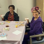 Residents at Regency House enjoy each others company over an afternoon tea