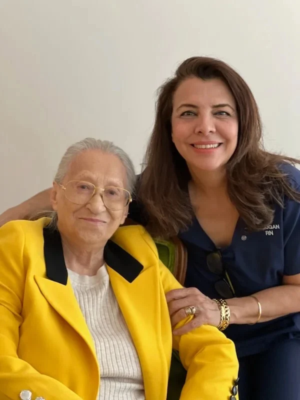 Our Nursing Director & Administrator, Mojgan with another one of her happy clients.