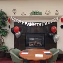 Anniversary dinner at Oak Park Retirement Hawthorn Senior Independent Living in Salisbury, North Carolina