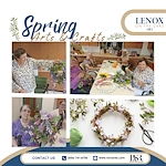 Lenox on the Lake senior living community offering assisted living and memory care in Lauderhill, FL, residents doing spring arts and crafts