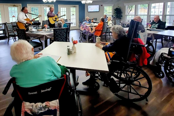 Charter Senior Living of Cookeville residents enjoying entertainment