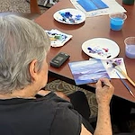 Suzanne Elise Assisted Senior Living in Seaside, Oregon resident painting