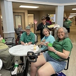Washington Commons residents celebrating St. Patrick's Day